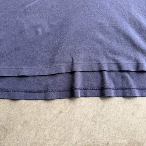 Polo Ralph Lauren Mens XL Navy Blue Short Sleeve Pique Polo Shirt Green Pony - Picture 4 of 5